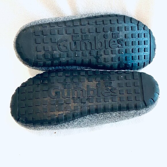 Gumbies slippers EU 41 grey felt wool Outback slip-on rubber soles comfort warm - Picture 6 of 7